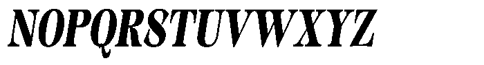 Kornesia Contrast Kornesia Cntr Extra Bold Condensed Oblique Font UPPERCASE