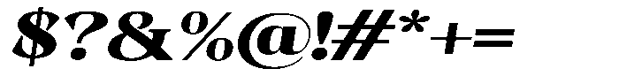 Kornesia Contrast Kornesia Cntr Extra Bold Expanded Oblique Font OTHER CHARS