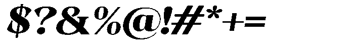 Kornesia Contrast Kornesia Cntr Extra Bold Semi Expanded Oblique Font OTHER CHARS