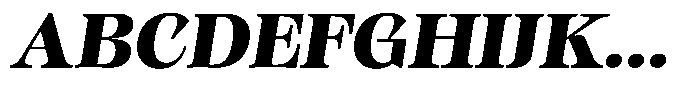 Kornesia Contrast Kornesia Cntr Extra Bold Semi Expanded Oblique Font UPPERCASE