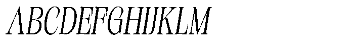 Kornesia Contrast Kornesia Cntr Extra Light Condensed Oblique Font UPPERCASE