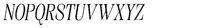 Kornesia Contrast Kornesia Cntr Extra Light Condensed Oblique Font UPPERCASE