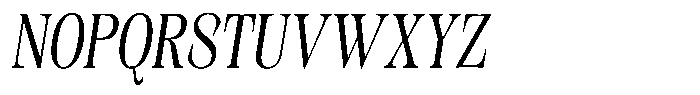 Kornesia Contrast Kornesia Cntr Light Condensed Oblique Font UPPERCASE