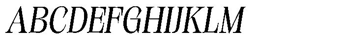 Kornesia Contrast Kornesia Cntr Light Semi Condensed Oblique Font UPPERCASE