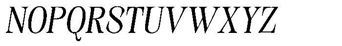 Kornesia Contrast Kornesia Cntr Light Semi Condensed Oblique Font UPPERCASE