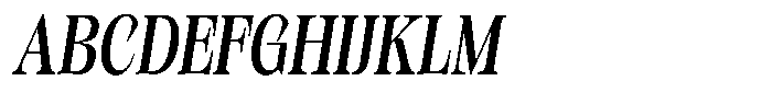 Kornesia Contrast Kornesia Cntr Medium Condensed Oblique Font UPPERCASE