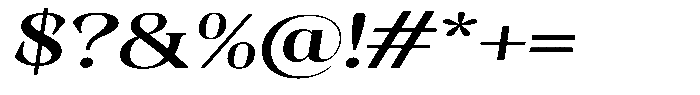 Kornesia Contrast Kornesia Cntr Medium Expanded Oblique Font OTHER CHARS