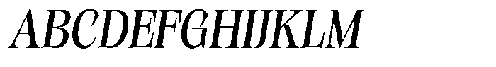 Kornesia Contrast Kornesia Cntr Semi Condensed Oblique Font UPPERCASE