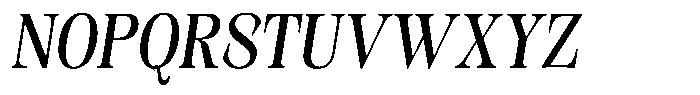 Kornesia Contrast Kornesia Cntr Semi Condensed Oblique Font UPPERCASE