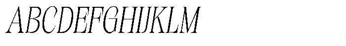 Kornesia Contrast Kornesia Cntr Thin Condensed Oblique Font UPPERCASE