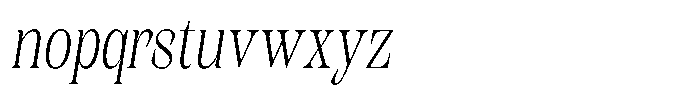 Kornesia Contrast Kornesia Cntr Thin Condensed Oblique Font LOWERCASE