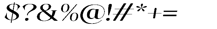 Kornesia  Expanded Oblique Font OTHER CHARS