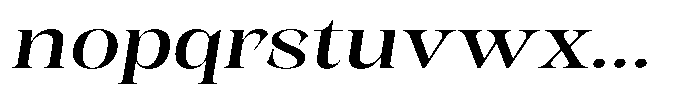 Kornesia  Expanded Oblique Font LOWERCASE