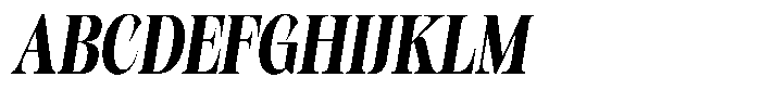 Kornesia  Extra Bold Condensed Oblique Font UPPERCASE