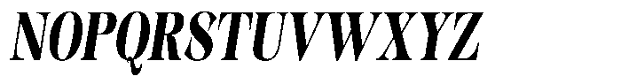 Kornesia  Extra Bold Condensed Oblique Font UPPERCASE