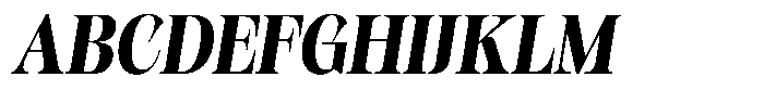 Kornesia  Extra Bold Semi Condensed Oblique Font UPPERCASE