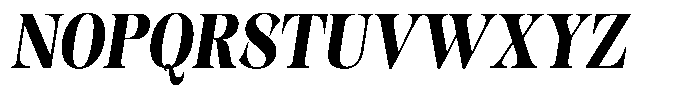 Kornesia  Extra Bold Semi Condensed Oblique Font UPPERCASE