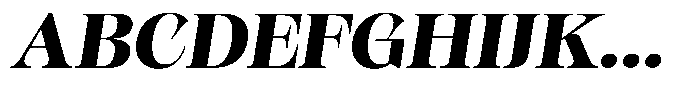 Kornesia  Extra Bold Semi Expanded Oblique Font UPPERCASE