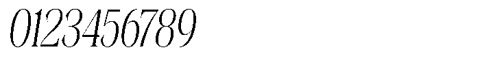 Kornesia  Extra Light Condensed Oblique Font OTHER CHARS