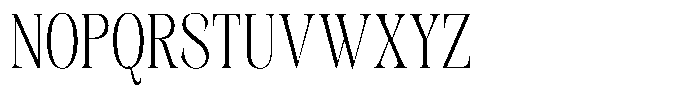 Kornesia  Extra Light Condensed Font UPPERCASE
