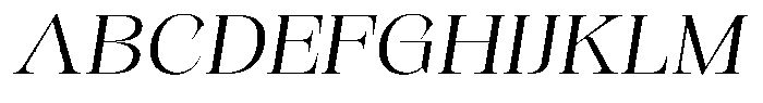 Kornesia  Extra Light Expanded Oblique Font UPPERCASE