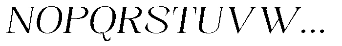 Kornesia  Extra Light Expanded Oblique Font UPPERCASE