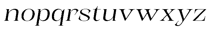 Kornesia  Extra Light Expanded Oblique Font LOWERCASE