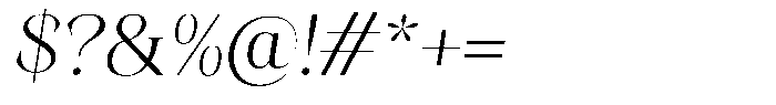 Kornesia  Extra Light Oblique Font OTHER CHARS