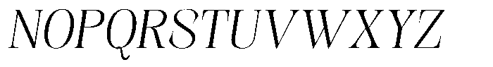 Kornesia  Extra Light Oblique Font UPPERCASE