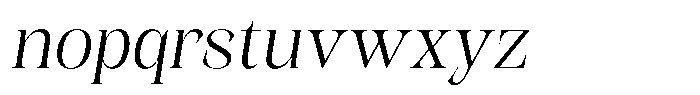 Kornesia  Extra Light Oblique Font LOWERCASE