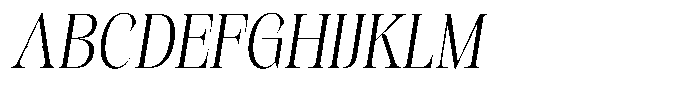 Kornesia  Extra Light Sem Condensed Obliq Font UPPERCASE