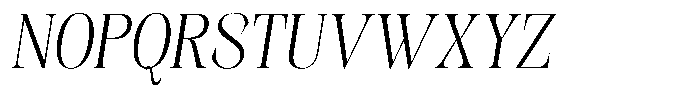 Kornesia  Extra Light Sem Condensed Obliq Font UPPERCASE