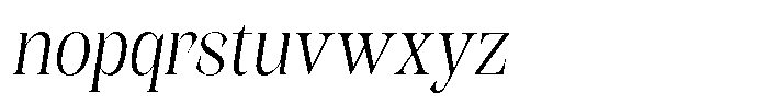 Kornesia  Extra Light Sem Condensed Obliq Font LOWERCASE