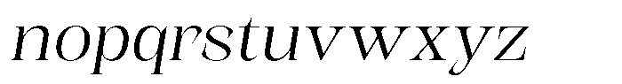 Kornesia  Extra Light Semi Expanded Oblique Font LOWERCASE