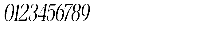 Kornesia  Light Condensed Oblique Font OTHER CHARS