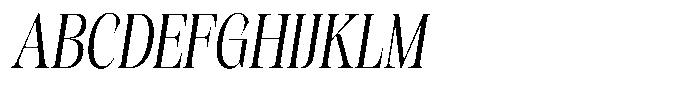 Kornesia  Light Condensed Oblique Font UPPERCASE