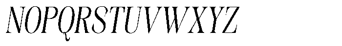 Kornesia  Light Condensed Oblique Font UPPERCASE