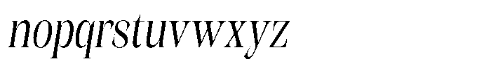Kornesia  Light Condensed Oblique Font LOWERCASE