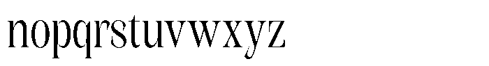 Kornesia  Light Condensed Font LOWERCASE