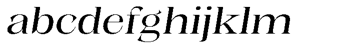 Kornesia  Light Expanded Oblique Font LOWERCASE