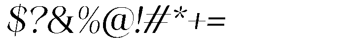 Kornesia  Light Oblique Font OTHER CHARS