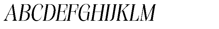 Kornesia  Light Semi Condensed Oblique Font UPPERCASE