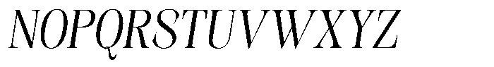 Kornesia  Light Semi Condensed Oblique Font UPPERCASE