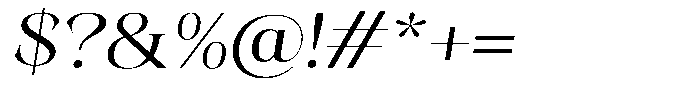 Kornesia  Light Semi Expanded Oblique Font OTHER CHARS