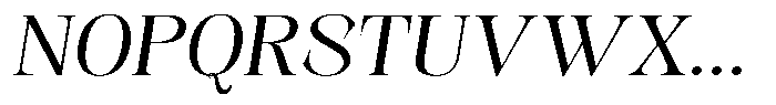 Kornesia  Light Semi Expanded Oblique Font UPPERCASE