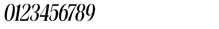 Kornesia  Medium Condensed Oblique Font OTHER CHARS