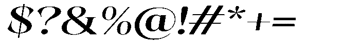 Kornesia  Medium Expanded Oblique Font OTHER CHARS