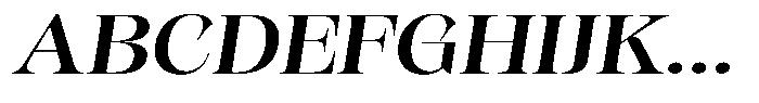 Kornesia  Medium Expanded Oblique Font UPPERCASE