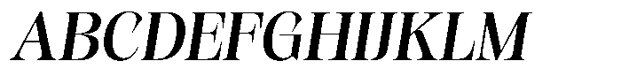 Kornesia  Medium Oblique Font UPPERCASE