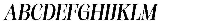 Kornesia  Medium Semi Condensed Oblique Font UPPERCASE